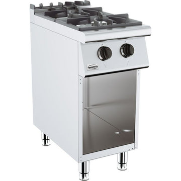 Masina de gatit aragaz cu 2 focuri, baza deschisa, 13 kW Latime mm 400 Adancime mm