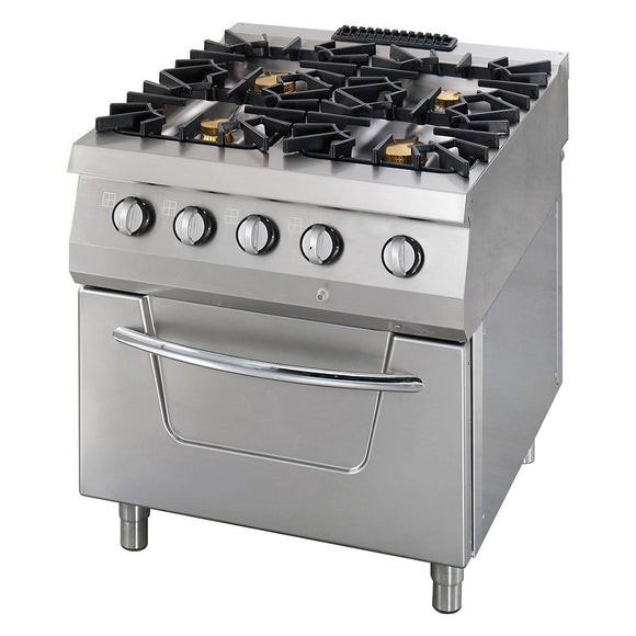 Masina de gatit cu 4 arzatoare, cu cuptor pe gaz, 90cm, 40kW