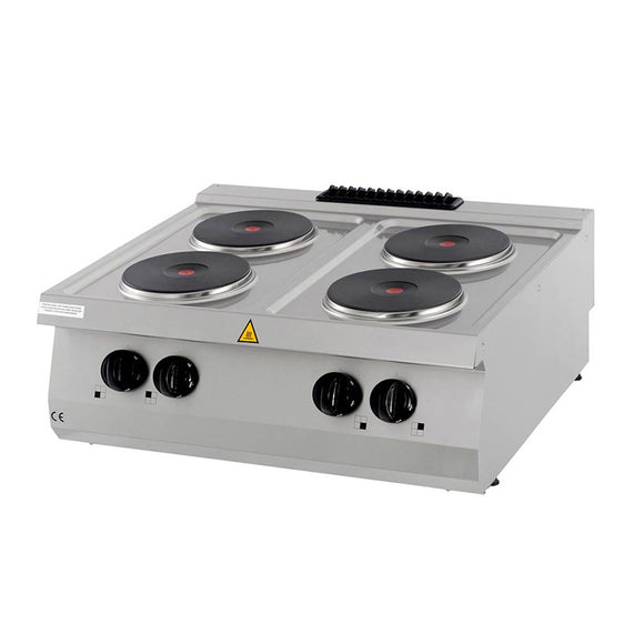 Masina de gatit cu 4 plite rotunde, alimentare electrica 380V, 10,4 kW