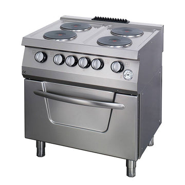 Masina de gatit cu 4 plite rotunde Maxima, cuptor electric, alimentare electrica 380V, 16,4 kW