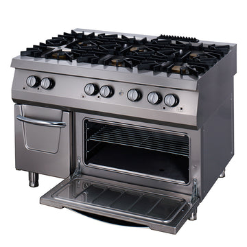 Masina de gatit cu 6 arzatoare, cu cuptor pe gaz, 90cm, 56kW Aceasta aragaz premium este un