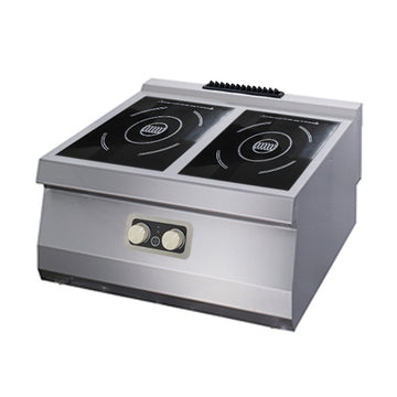 Masina de gatit electrica cu 2 plite pe inductie, model de banc, 70cm, 380V, 7kW Cand se gateste intens in