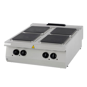 Masina de gatit electrica cu 4 arzatoare, model de banc, 90cm, 380V, 16kW Cauti o plita compacta dar
