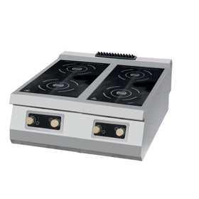 Masina de gatit electrica cu 4 plite pe inductie, model de banc, 90cm, 380V, 14kW Cu aceasta plita cu inductie