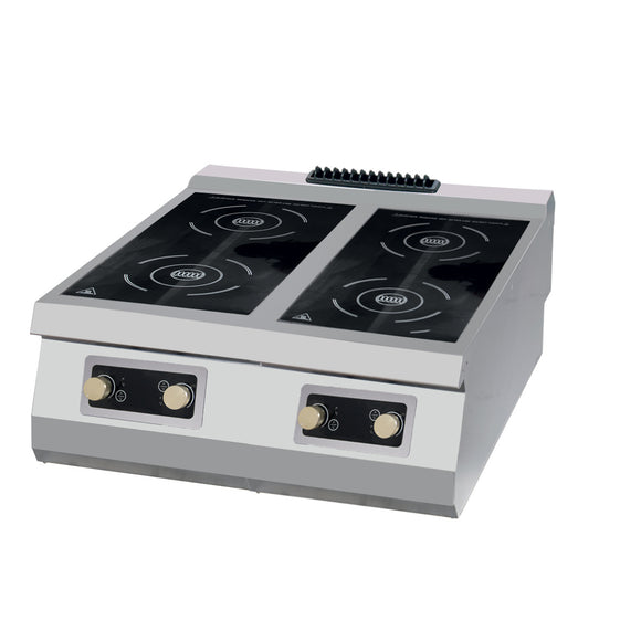 Masina de gatit electrica cu 4 plite pe inductie, model de banc, 90cm, 380V, 14kW Cu aceasta plita cu inductie
