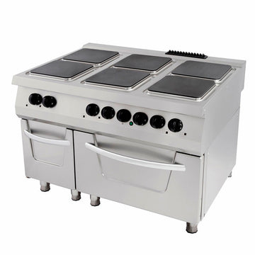 Masina de gatit electrica cu 6 plite, cu cuptor electric, 90cm, 30kW