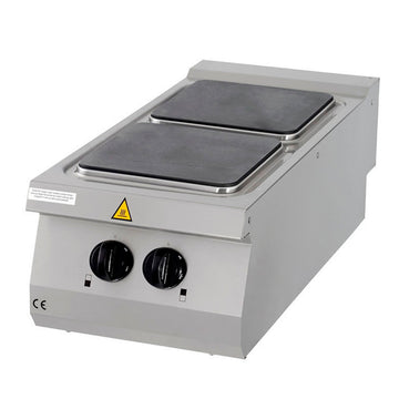 Masina de gatit electrica cu2 arzatoare, model de banc, 90cm, 380V, 8kW