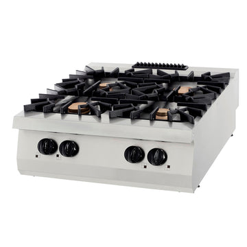 Masina de gatit pe gaz cu 4 arzatoare, model de banc, 90cm, 40kW Acest plită pe gaz eleganta