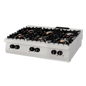 Masina de gatit pe gaz cu 6 arzatoare, model de banc, 90cm, 14kW Acest aragaz premium are o