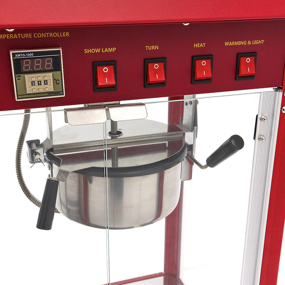 Masina de popcorn cu vitrina incalzita, 150 g, putere 1700W
