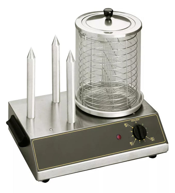 Masina pentru preparat Hot Dog cu fierbator, 3 tepuse pentru prajit chifle 0,65kW Masina pentru Hot Dog cu