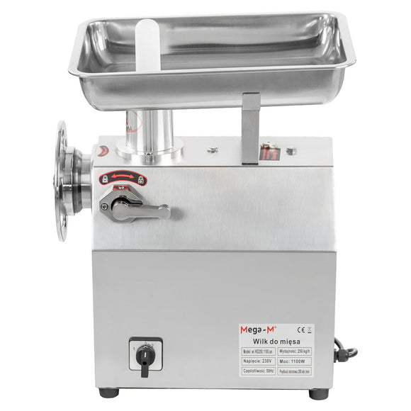 Masina tocat carne 250 kgora, 1,1kW, 230V, functie reverse