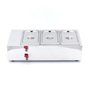 Masina de topit ciocolata cu 3 cuve GN 16, H 10cm (3x2,4 Litri)