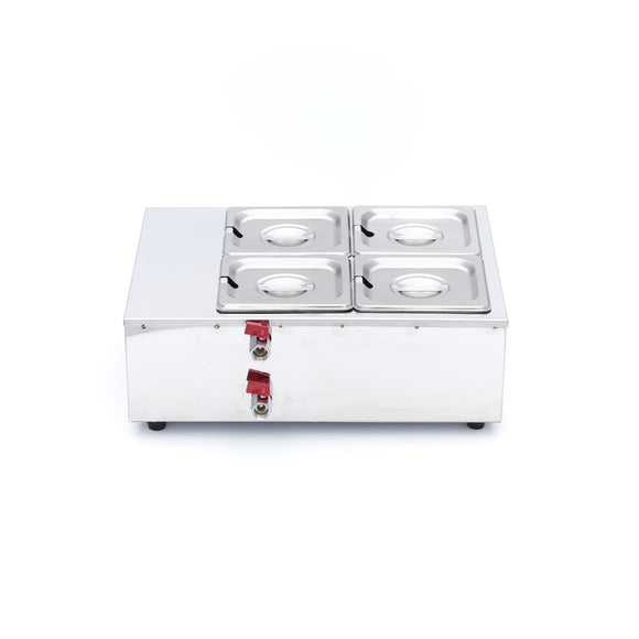 Masina de topit ciocolata cu 4 cuve GN 16, H 10cm (4x2,4 Litri)