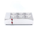 Masina de topit ciocolata cu 6 cuve GN 16, H 10cm (6x2,4 Litri)