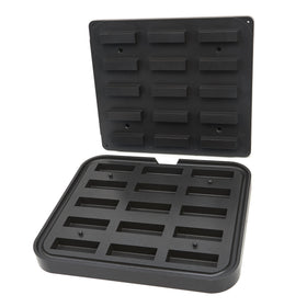 Matrita pentru tarte - 15 cavitati dreptunghiulare, 90x3085x26 mm