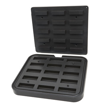 Matrita pentru tarte - 15 cavitati dreptunghiulare, 90x3085x26 mm