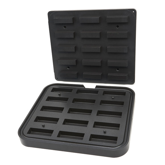 Matrita pentru tarte - 15 cavitati dreptunghiulare, 90x3085x26 mm
