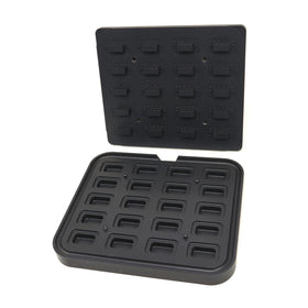 Matrita pentru tarte - 20 cavitati dreptunghiulare, 64x4145x22 mm