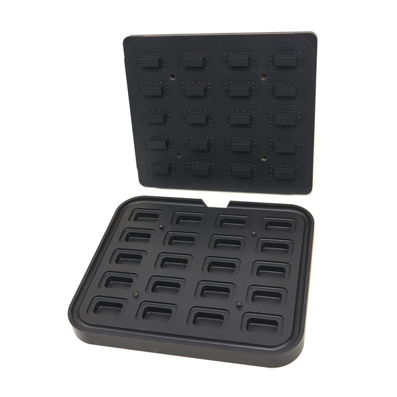 Matrita pentru tarte - 20 cavitati dreptunghiulare, 64x4145x22 mm