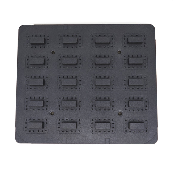 Matrita pentru tarte - 20 cavitati dreptunghiulare, 64x4145x22 mm