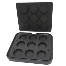 Matrita pentru tarte - 9 cavitati forma cilindru, 80 mm
