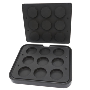 Matrita pentru tarte - 9 cavitati forma cilindru, 80 mm