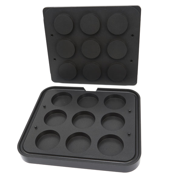 Matrita pentru tarte - 9 cavitati forma cilindru, 80 mm