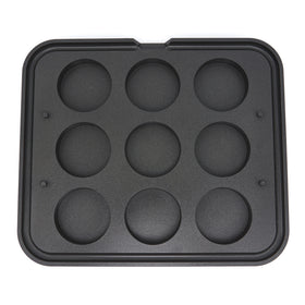 Matrita pentru tarte - 9 cavitati forma cilindru, 80 mm
