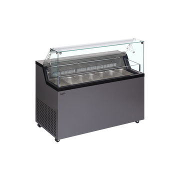 Congelator bombonata inghetata antracit MIRABELLA7, 223 l, -20/-5C Tefcold – congelator tip bombonata pentru inghetata artizanala in gelaterie si cofetarie