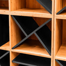Modul raft decorativ pentru vin/bauturi spirtoase H-86 cm L-100 cm G-40 cm stejar artisan/negru-6