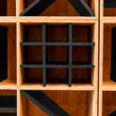 Modul raft decorativ pentru vin/bauturi spirtoase H-86 cm L-100 cm G-40 cm stejar artisan/negru-10