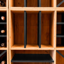 Modul raft decorativ pentru vin/bauturi spirtoase H-86 cm L-100 cm G-40 cm stejar artisan/negru-9