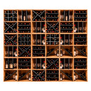 Modul raft decorativ pentru vin/bauturi spirtoase H-86 cm L-100 cm G-40 cm stejar artisan/negru-16