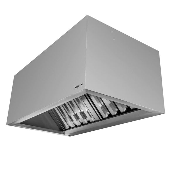 Hota cubica cu colector de grasime 120x100x50 cm, inox