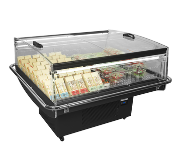 Racitor rotativ expunere negru PDC126 VS SL LED vedere laterala Tefcold – racitor rotativ pentru expunere produse impulsive in magazine si benzinarii