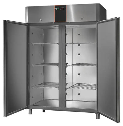 Dulap refrigerare inox cu 2 usi GN 2/1, 1400 Litri, -2/+8 °C, 0.69 kW - 0