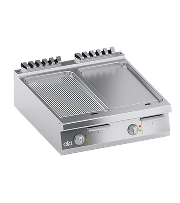Plita fry top electrica, suprafata de coacere din inox, 12 neted 12 striat - PERFORMANCE LINE, 14 kW