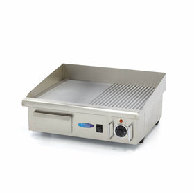 Plita fry top electric, netedstriat, 55cm, plita otel, 230V, 3kW Pentru a da mai multa