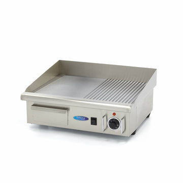 Plita fry top electric, netedstriat, 55cm, plita otel, 230V, 3kW Pentru a da mai multa