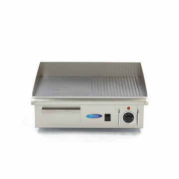 Plita fry top electric, netedstriat, 55cm, plita otel, 230V, 3kW Pentru a da mai multa