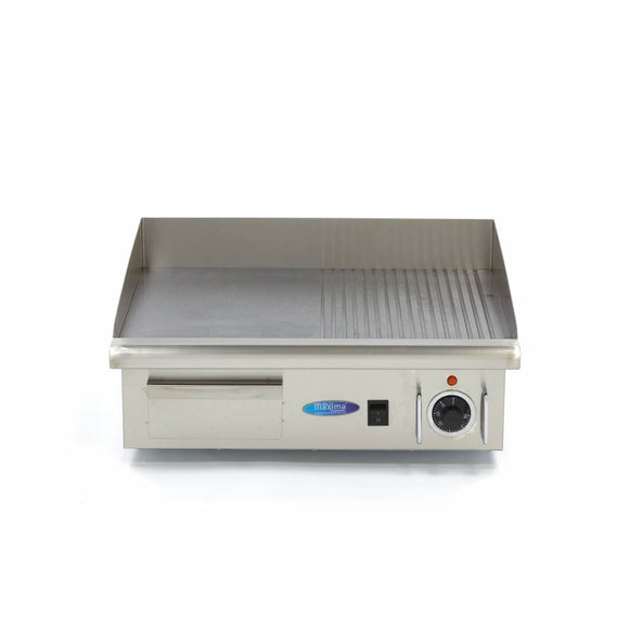 Plita fry top electric, netedstriat, 55cm, plita otel, 230V, 3kW Pentru a da mai multa