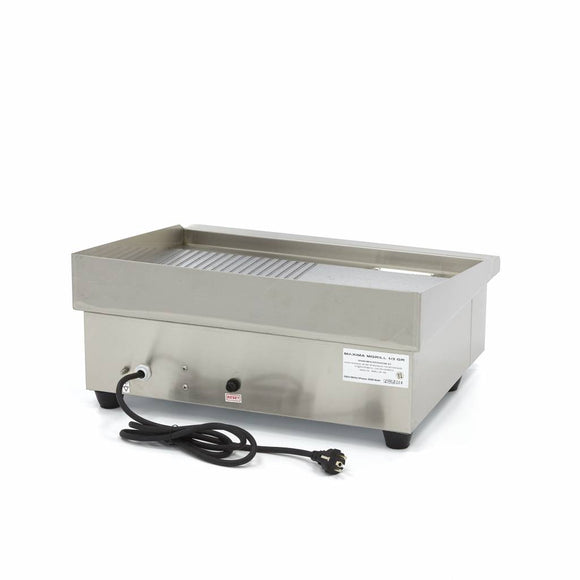 Plita fry top electric, netedstriat, 55cm, plita otel, 230V, 3kW Pentru a da mai multa
