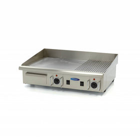 Plita fry top electric, netedstriat, 73cm, plita otel, 380V, 4,4kW
