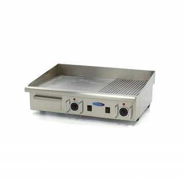 Plita fry top electric, netedstriat, 73cm, plita otel, 380V, 4,4kW