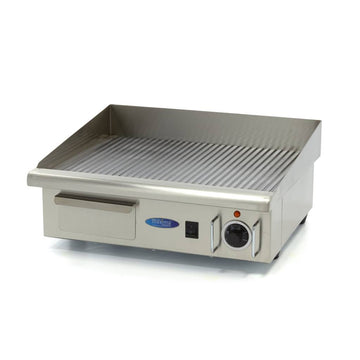 Plita fry top electric, striat, 55cm, plita otel, 230V, 3kW