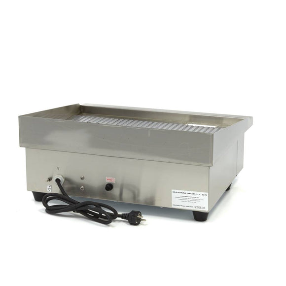 Plita fry top electric, striat, 55cm, plita otel, 230V, 3kW