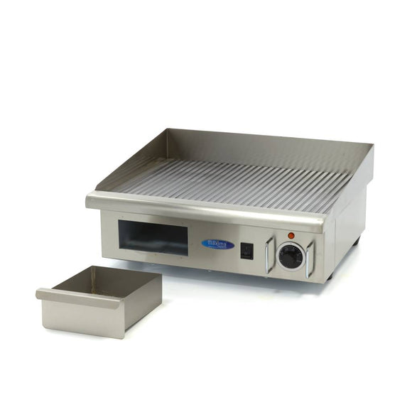 Plita fry top electric, striat, 55cm, plita otel, 230V, 3kW