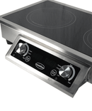 Plita inductie incorporabila cu 2 zone de gatit, carcasa inox, 2x3.5 kW, 400V