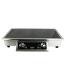 Plita inductie incorporabila cu 2 zone de gatit, carcasa inox, 2x3.5 kW, 400V